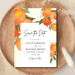 Reserve A Data Boho Abstrato Desenho Jardim Laranja Casamento