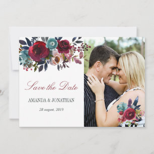 Reserve A Data Boho Chic Burgundy e Casamento outono de outono de