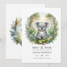 Boho Chic Floresta Koala Chá de Bebê