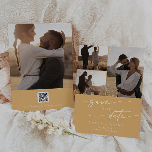 Reserve A Data Boho Chic Yellow Marigold Multi Photo Código QR