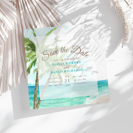Reserve A Data Boho Coastal Seaside Beach Casamento Salve a Data