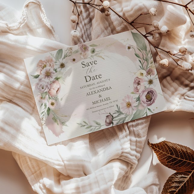 Reserve A Data Boho Country Floral (Criador carregado)