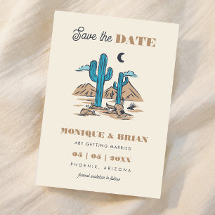 Reserve A Data Boho Desert Cactus Foto de Casamento com Arizona R