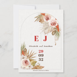 Reserve A Data Boho desert floral Terra tonalidades casamento