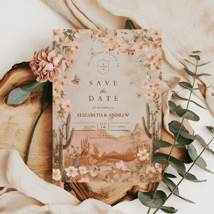 Reserve A Data Boho Desert Sunset Cactus Wedding