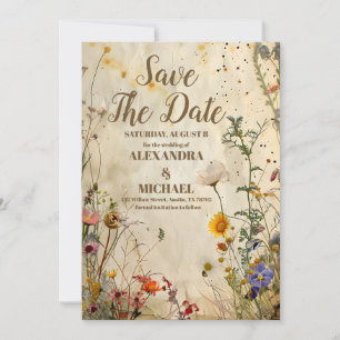 Reserve A Data Boho Fall Wildflower Wedding