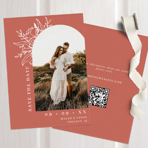 Reserve A Data Boho Floral Arch Foto Terracotta Casamento