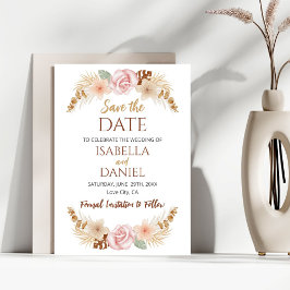 Reserve A Data Boho Floral Earth Tones Casamento Salve A Data