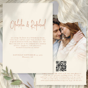 Reserve A Data Boho Foto Script QR Wedacotta Cream