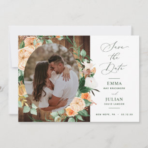 Reserve A Data Boho Greenery Rustic Barn Wood Foto