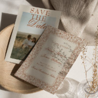 Boho Laranja Queimado Floral Terracota Foto Casame