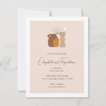 Boho Minimalista Vases Salve a placa de data