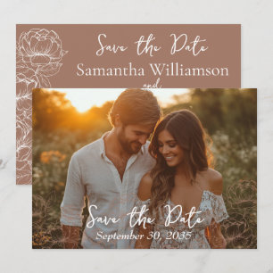 Reserve A Data Boho Mocha Mousse Casamento Minimalista Moderno