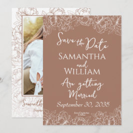 Reserve A Data Boho Mocha Mousse Foto Moderna Floral Casamento