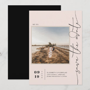 Reserve A Data Boho Moderno do Deserto Foto Quadrada Salvar a D