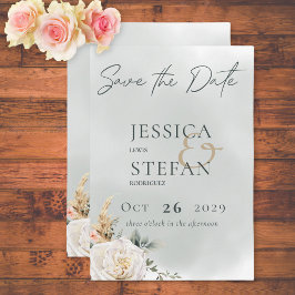 Reserve A Data Boho Pampas e Rosas Rosa Casamento Verde