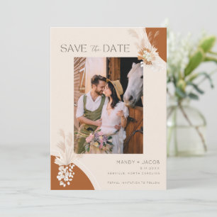 Reserve A Data Boho Pampas Foto Bohemian Wedding