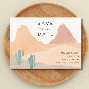 Reserve A Data Boho Rust Terracotta Desert Foto de Casamento