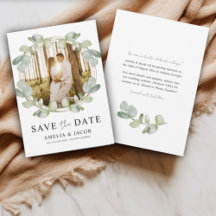 Boho Salvar a Data Casamento Verde Salgueiro Eucal