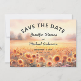 Reserve A Data Boho Sunflower Rustic Watercolor Casamento