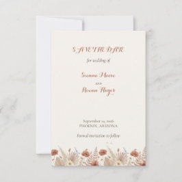 Reserve A Data Boho Terracota Floral & Grama Pampas
