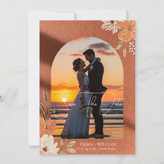 Reserve A Data Boho Terracotta Floral  Arch Photo  