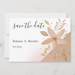 Reserve A Data Boho Terracotta Floral Flat Salvar A Placa Date