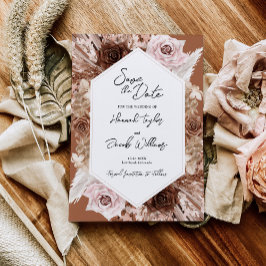 Reserve A Data Boho Terracotta Floral Wedding