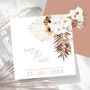 Reserve A Data Boho Terracotta Pampas Casamento de Orquídea de Gr