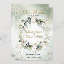Reserve A Data Boho Watercolor Greenery Floral Shiny Modern
