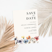 Boho Watercolor Wildflower Wedding