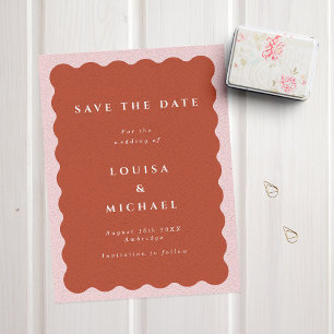 Reserve A Data Boho Wavy Border Terracotta & Blush Wedds
