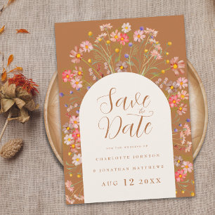 Reserve A Data Boho Wildflower Arch Casamento