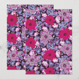 Reserve A Data Bold Floral Pattern – Pink Purple Flower Wallpaper