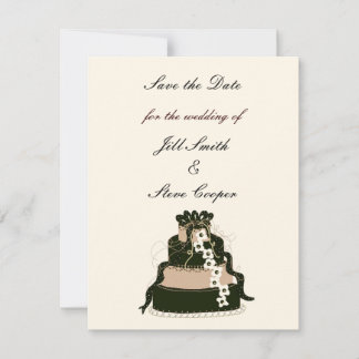 Reserve A Data Bolo de Casamento de Chocolate Salve a Data