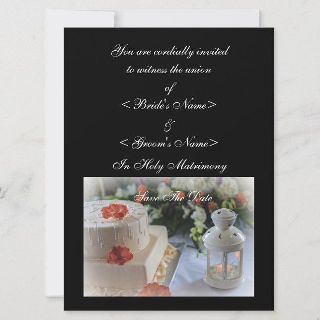Reserve A Data Bolo de Casamento e Lanterna (Frente)