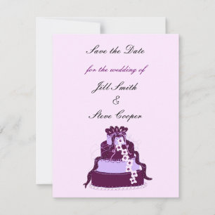 Reserve A Data Bolo de Casamento Roxo Salve a Data