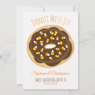 Reserve A Data Bolo de Noiva de Halloween com Donut de Candy Corn