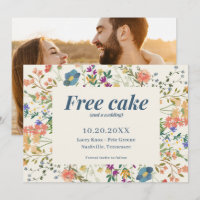 Bolo Livre Engraçado Flores Selvagens Casamento Sa