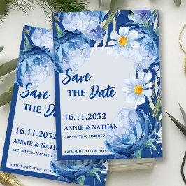 Reserve A Data Bonito Blue Florals Trendy Weding Date