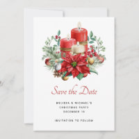 Bonito Natal das Velas e Buquê de Poinsettia