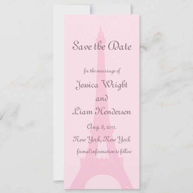 Reserve A Data Bonito Paris Salvar a Data (Frente)