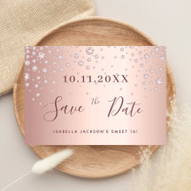 Bons diamantes de rosa de 16 anos