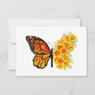 Reserve A Data Borboleta Flor com Papagaio Amarelo da Califórnia