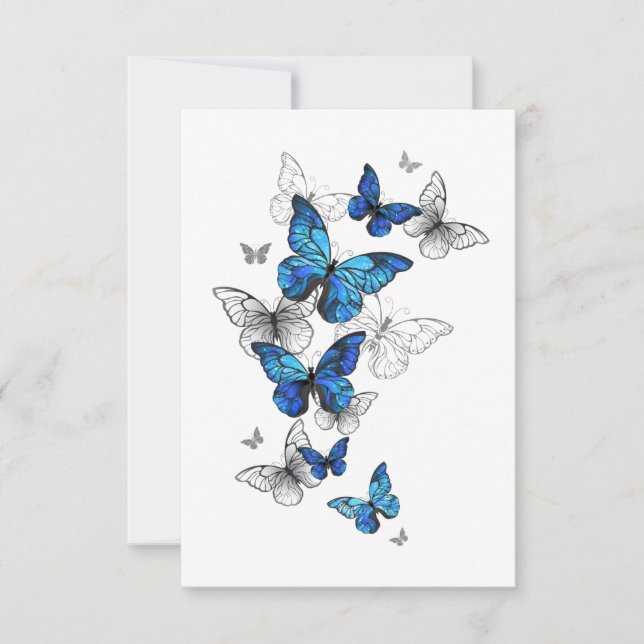 Reserve A Data Borboletas Azuis Morpho (Frente)