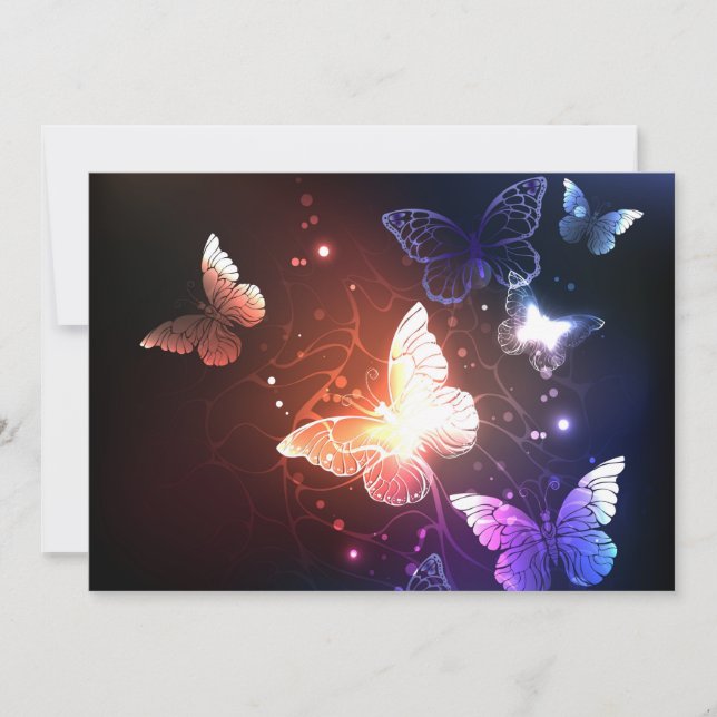 Reserve A Data Borboletas noturnas brilhantes (Frente)