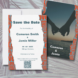 Reserve A Data Borda da Tipografia Vermelha Azul