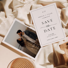 Reserve A Data Borda de Foto Moderna e Elegante para Casamento Sa