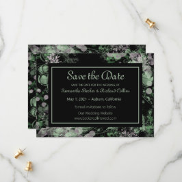 Reserve A Data Botânica Verde e Rosa-Cria