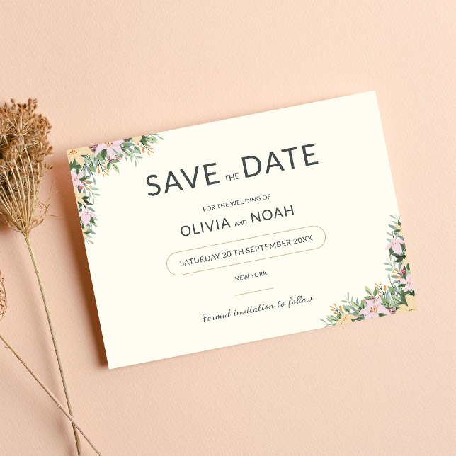 Reserve A Data Botanical boho wedding save the date (Criador carregado)